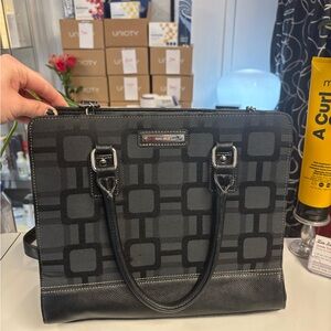 Stylish Black Geometric Men's Bag